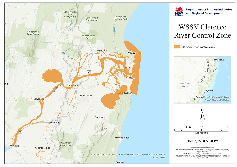 Map of Clarence River Control Zone